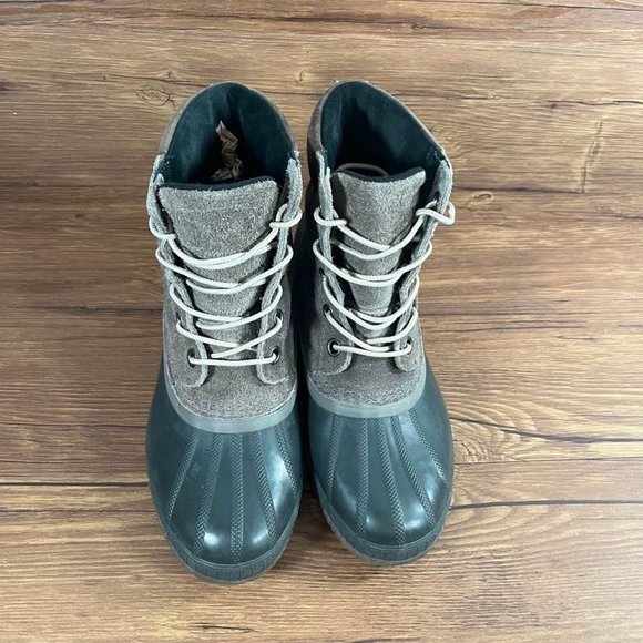 Sorel Cheyanne II Gray Suede Winter Duck Boots Men’s Size 8 main image 4